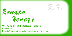 renata henczi business card