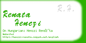 renata henczi business card